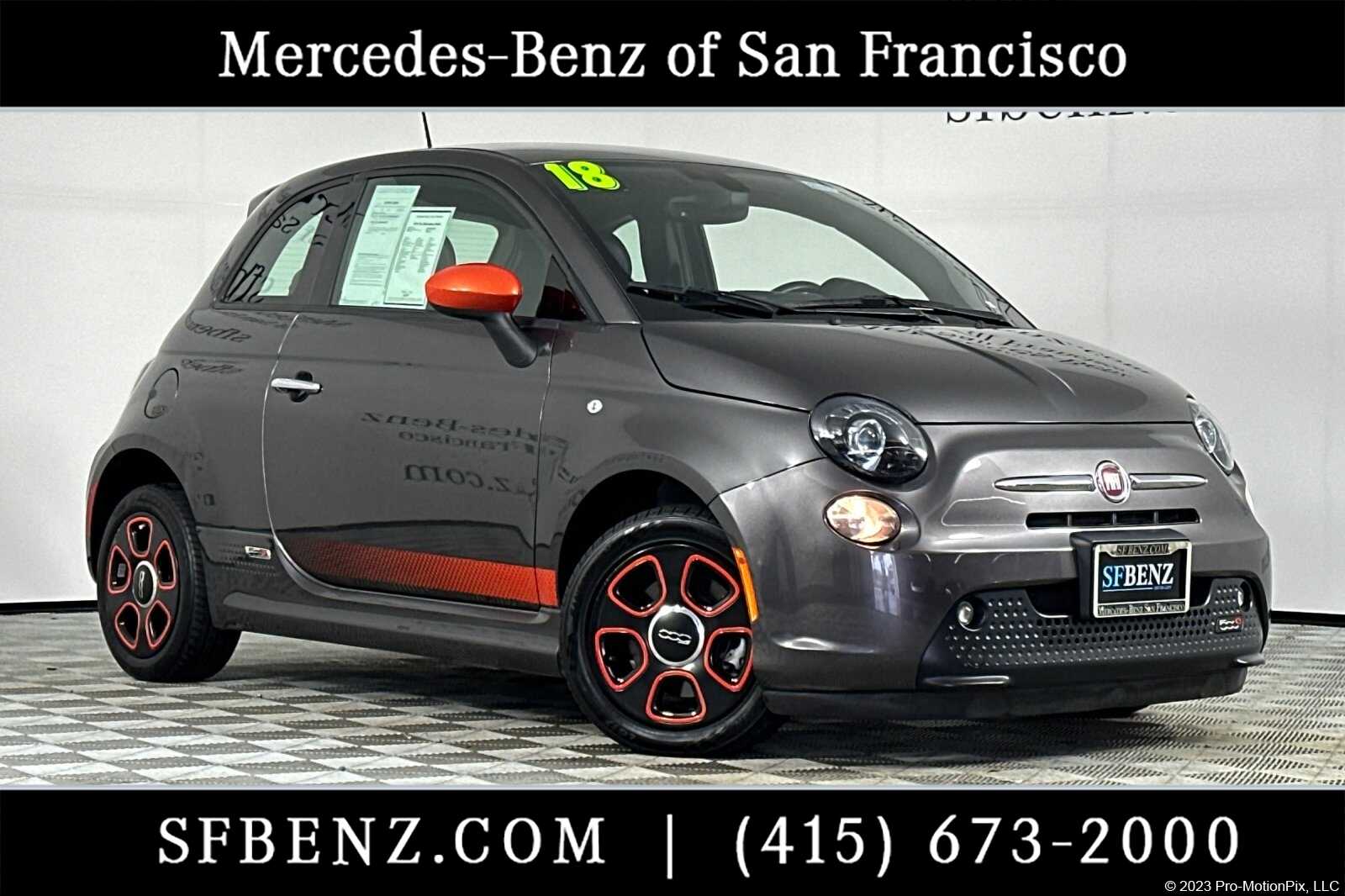 Used 2018 FIAT 500e Battery Electric with VIN 3C3CFFGE5JT369316 for sale in South San Francisco, CA