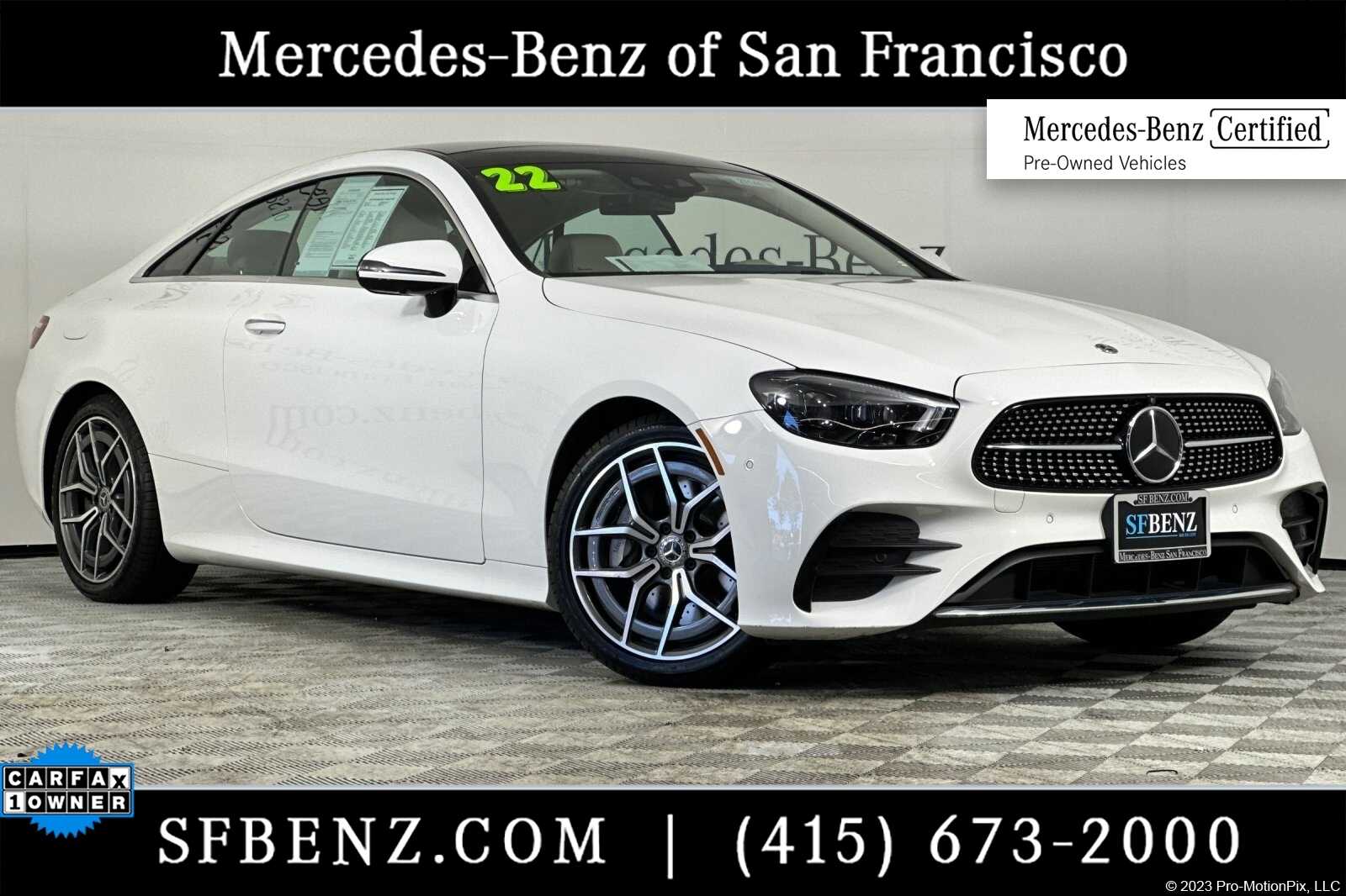 Certified 2022 Mercedes-Benz E-Class E450 with VIN W1K1J5JBXNF172996 for sale in South San Francisco, CA