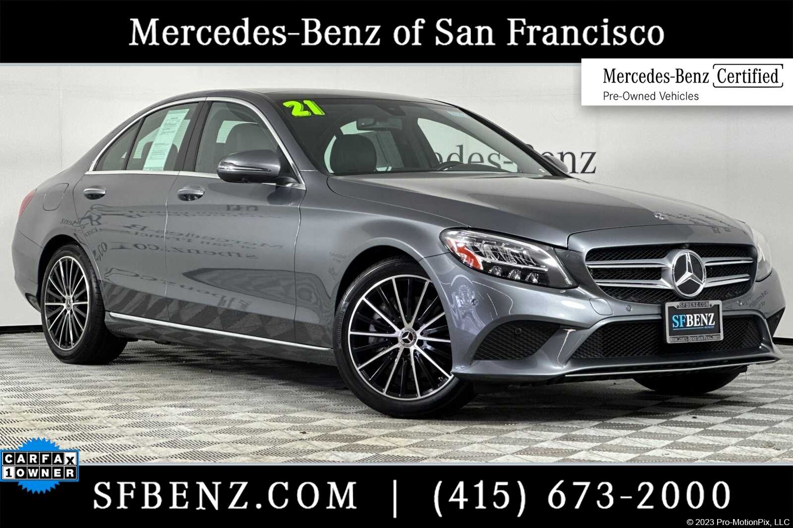 Certified 2021 Mercedes-Benz C-Class Sedan C300 with VIN W1KWF8DBXMR644213 for sale in South San Francisco, CA