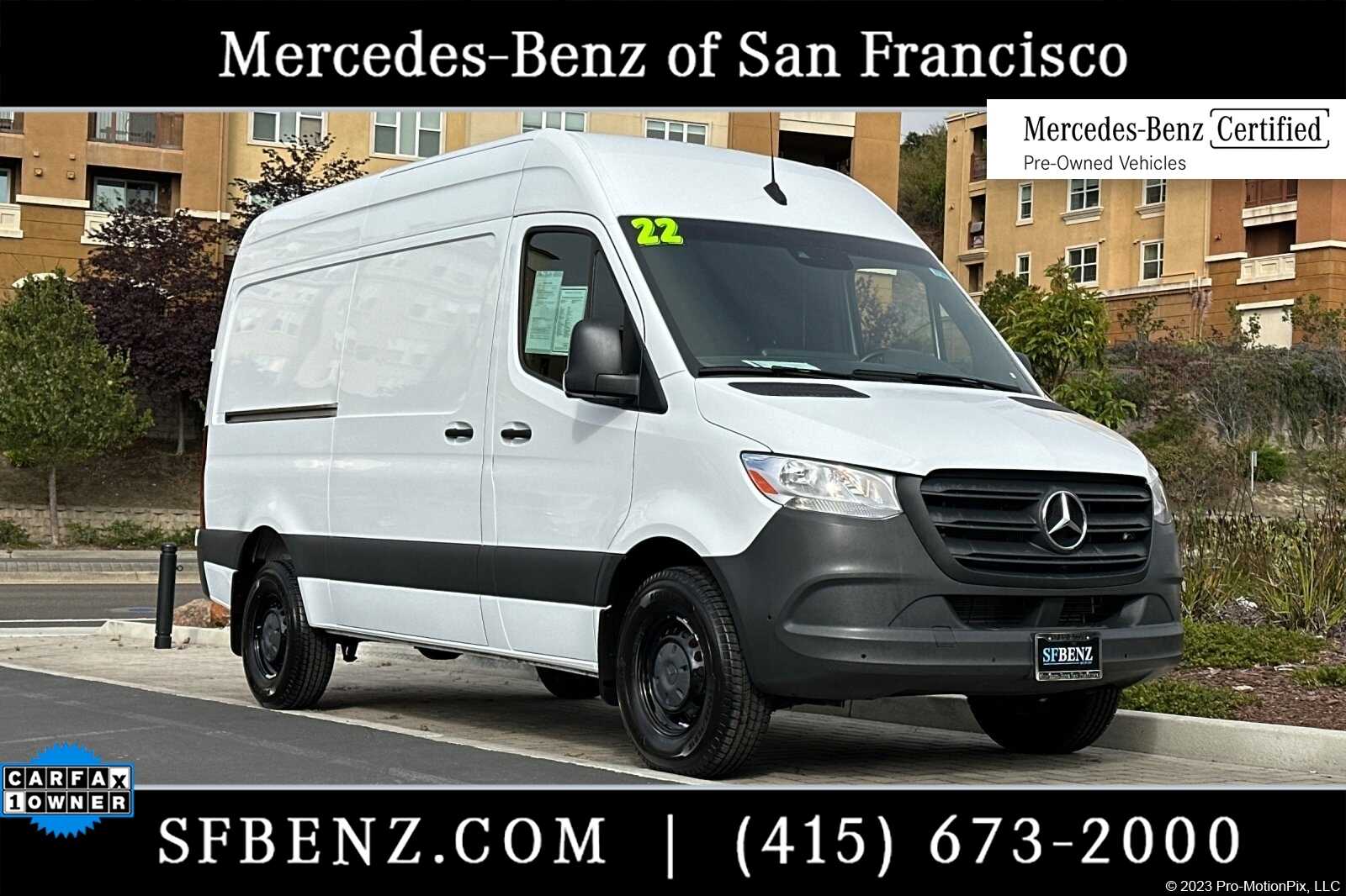 Certified 2022 Mercedes-Benz Sprinter Cargo Van Base with VIN W1Y4EBHY1NT090057 for sale in South San Francisco, CA